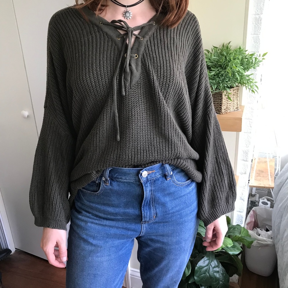 SOLD - Lace-Up Altar'd State Sweater